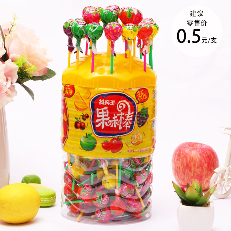 Combined fruit lollipop 150 barrels of children's candy dealer over approval of the same network red wedding cars decorated wedding sweets