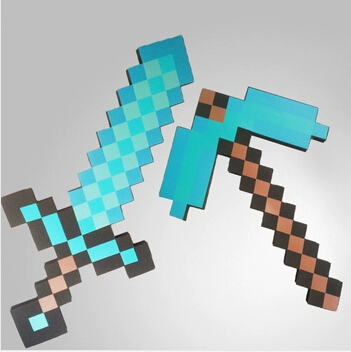 Bán nóng My World Toy Sword Bọt Diamond Sword Gun Diamond Axe Thiết bị Trò chơi Đạo cụ thực - Game Nhân vật liên quan