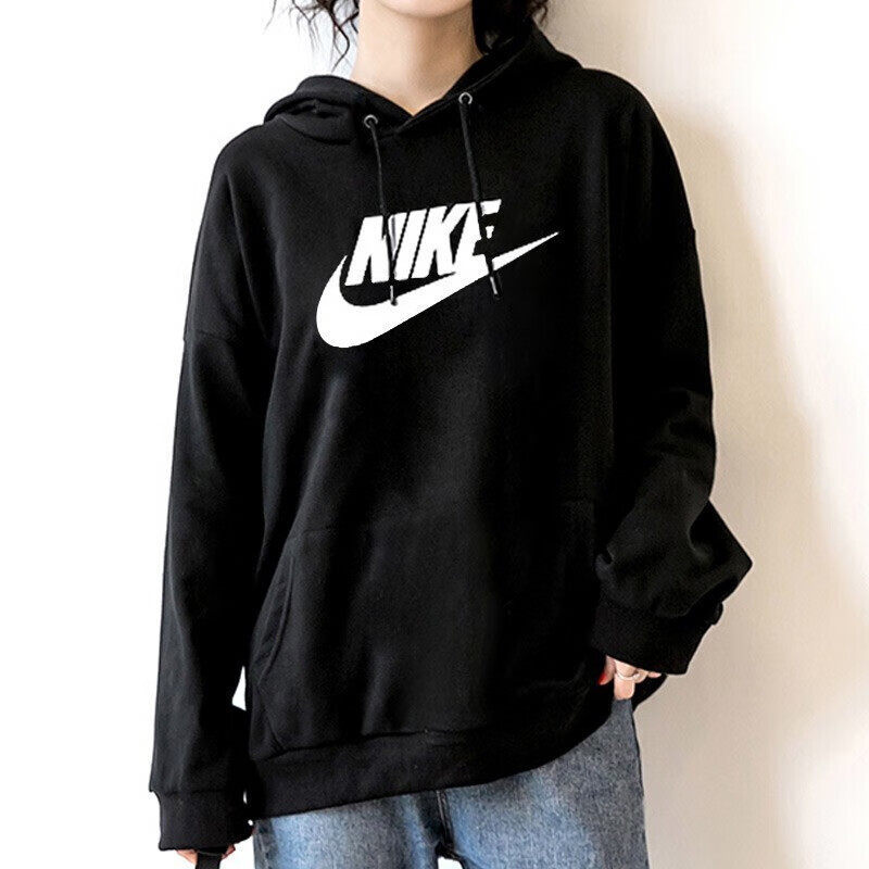 Nike Women's Clothing 25 Autumn New Black Hooded Sports Fitness Running Training Casual Sweatshirt Pullover
