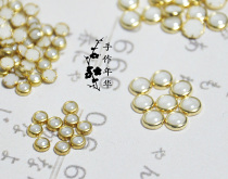 3 and 4mm round drill adhesive diamond gold metal edging ceramic drill White