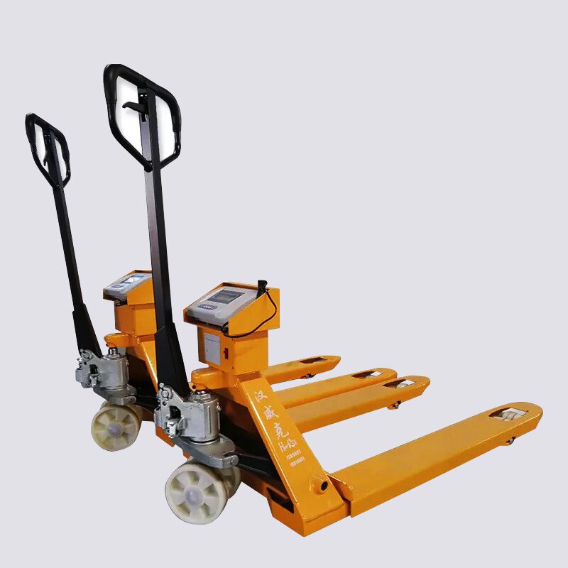Factory direct sales 3 tons manual hydraulic stacker with electronic weighing hand push electronic scale pallet truck