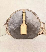 Mark round cake bag drawing version single shoulder shoe style small round bag cardboard hardware replacement handmade DIY