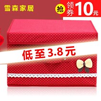 Thickened storage box fabric large inner clothes storage box folding family storage box toy clothing finishing box