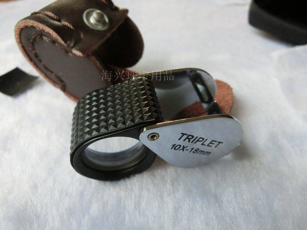 Battery 10 times magnifying mirror jewelry jade jade honeywax detection tool three layers of optical lens