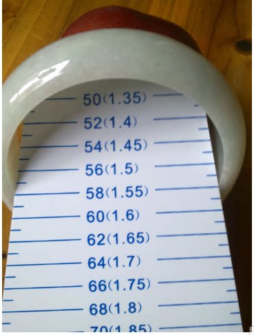 Ex-gratia bracelet caliper jade bracelet zika ruler plastic card anti-scraping flower square portable with inner diameter size scale