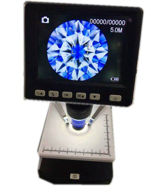 Jewelry Video Microscope Diamond Cut Screen Display Mirror Mini Portable Diamond Hearts & Arrows Display