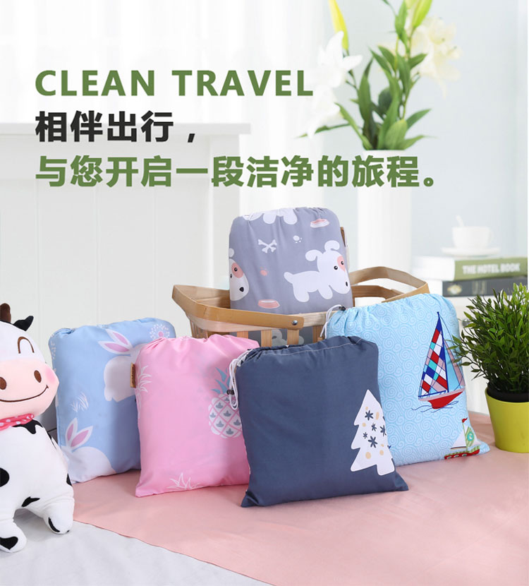 Vệ sinh khách sạn cotton túi ngủ người lớn du lịch ngoài trời du lịch cần thiết siêu ánh sáng trong nhà khách sạn trên tấm bẩn