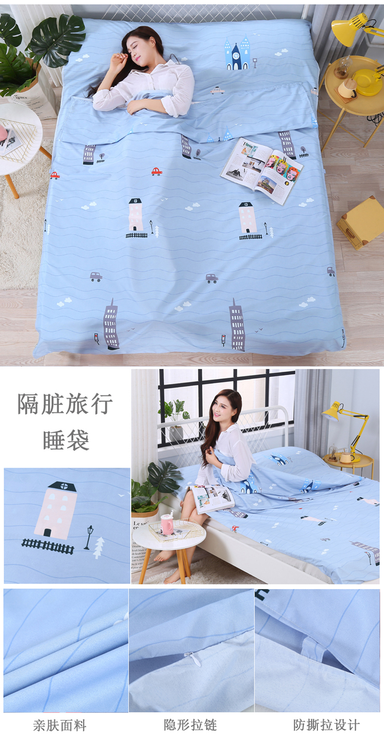 Du lịch ngoài trời đi du lịch kinh doanh xách tay bẩn chống bẩn cotton túi ngủ sheets khách sạn khách sạn vệ sinh lót đơn đôi