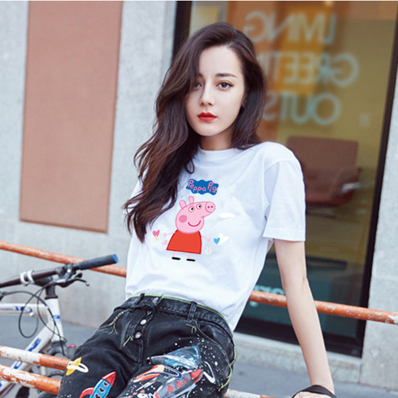 奇t恤女短袖宽松棉印花社会人抖音同款衣服20