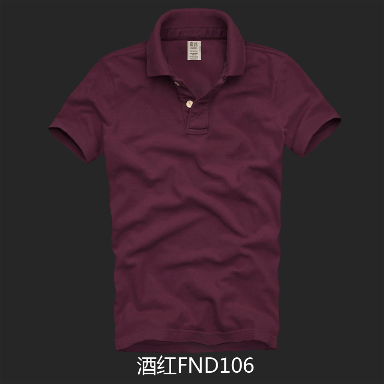 Mùa hè 2018 mới af nam áo thun ngắn tay ve áo POLO áo sơ mi Paul size lớn màu rắn Anh quần áo nam giản dị áo thun polo nam