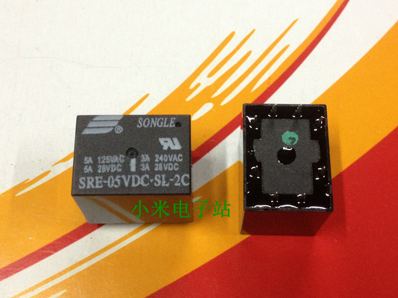 SRE-05VDC-SL-2C Songle relay 05VDC SONGLE 3A 240VAC 8 feet 2 sets conversion