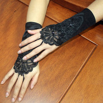 Summer female sunscreen gloves thin Korean lace bride gloves short hair finger wedding wedding wedding gloves