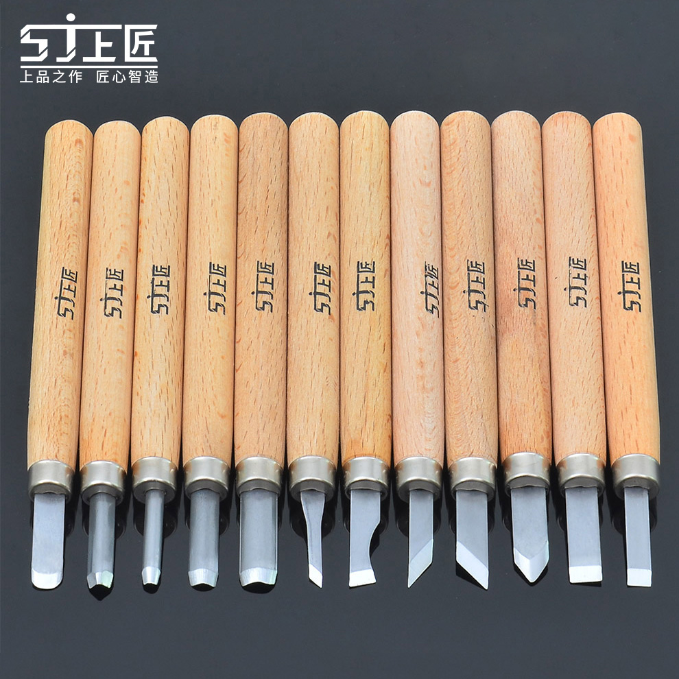 Top craftsman engraving knife, curved flat knife, round knife, triangular sharp knife, needle knife, hand rubber seal, engraving tool, utility knife