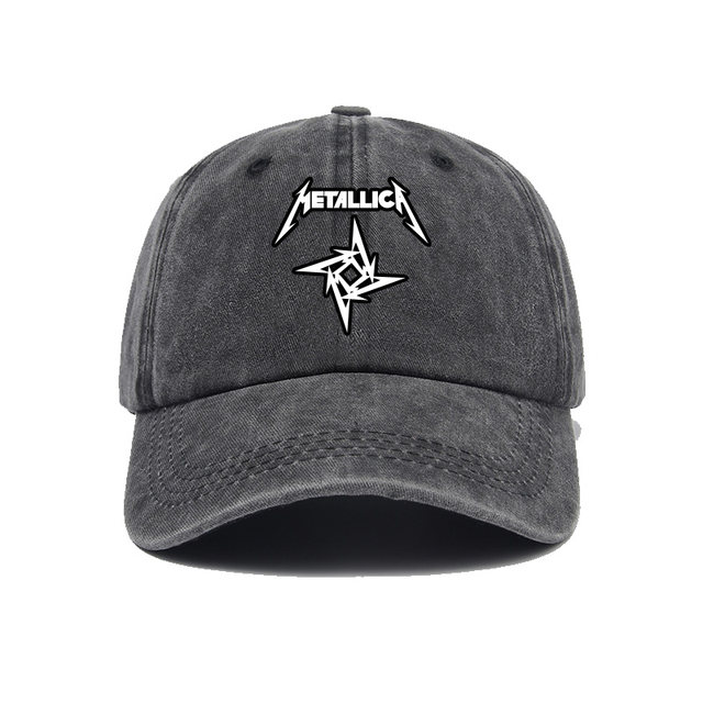 Trendy rock Metallica metal band hat ຫມວກເບສບານສໍາລັບຜູ້ຊາຍແລະແມ່ຍິງໄວຫນຸ່ມສູງສຸດຫມວກກັນແດດ