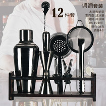 304 Stainless Steel Intoxicator Suit Day Style Wine Maker Cocktail Shakers With Wood Frame Bar Wine Conditioning Tool