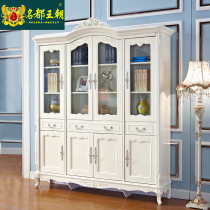 Eurostyle Bookcase Bookcase Lavish Office Bookcase White Four-door Locker Style Bookcase Style Bookcase Bookcase Display Cabinet