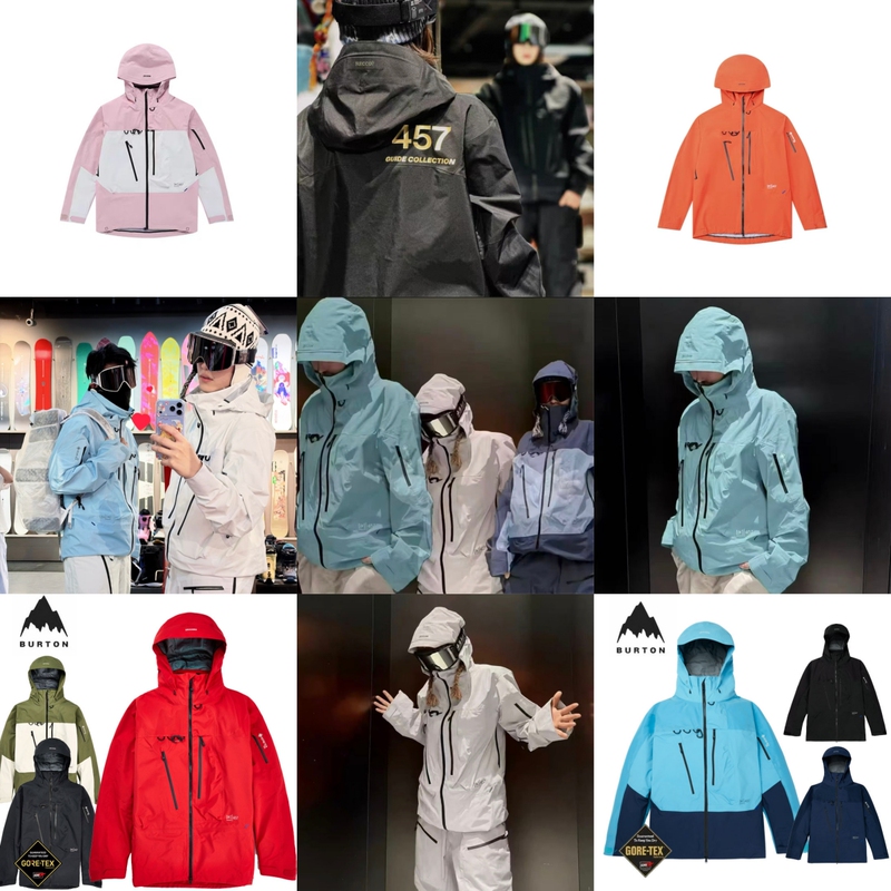 New 26-27 Snow Season Burton Ak457 Ski Jacket for Men and Women, 3L Snow Jacket for Snowboarding and Skiing