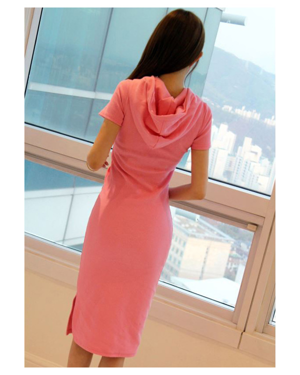 2019 Hàn Quốc mũ trùm đầu thon gọn váy thể thao giản dị túi hip dài váy sinh viên nữ dễ thương xuân hè - Trang phục thể thao đồ bộ the thao nữ quần ngắn