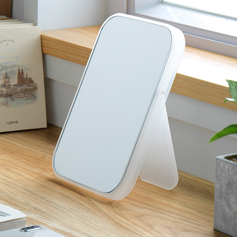 Creative makeup mirror small mirror desktop dresser household folding portable large size simple accommodation desktop woman