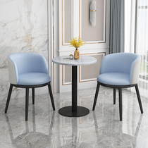 Nordic balcony small table and chair Tea table and chair combination Modern simple light luxury leisure creative balcony table and chair three-piece suit