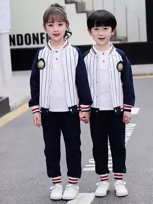 Children's class uniforms British college style sportswear three sets of school uniforms set Primary School Spring and Autumn kindergarten uniforms