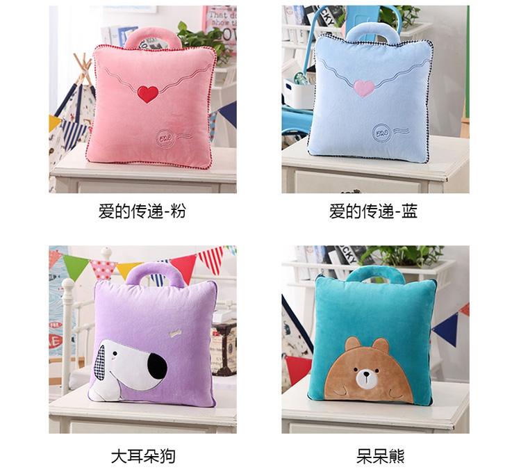Gối chăn kép sử dụng phim hoạt hình đa chức năng ba trong một chiêu ngủ gối lót lưng ghế văn phòng
