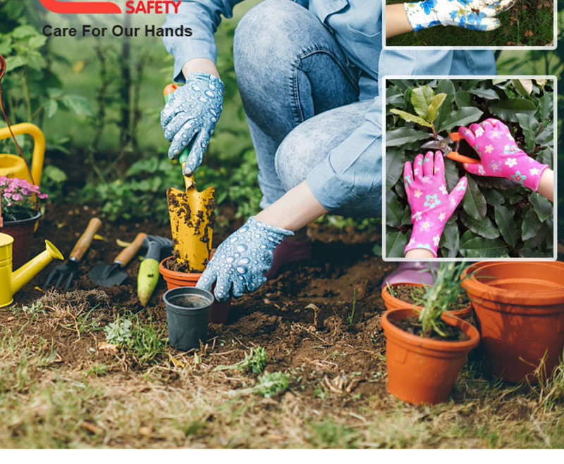2 đôi găng tay bảo hộ làm vườn, nhẹ, thoáng khí, chống bụi bẩn, chống thấm bề ​​mặt lòng bàn tay, bảo vệ tay trồng vườn, chống cỏ dại và chống mài mòn găng tay làm vườn chuyên dụng