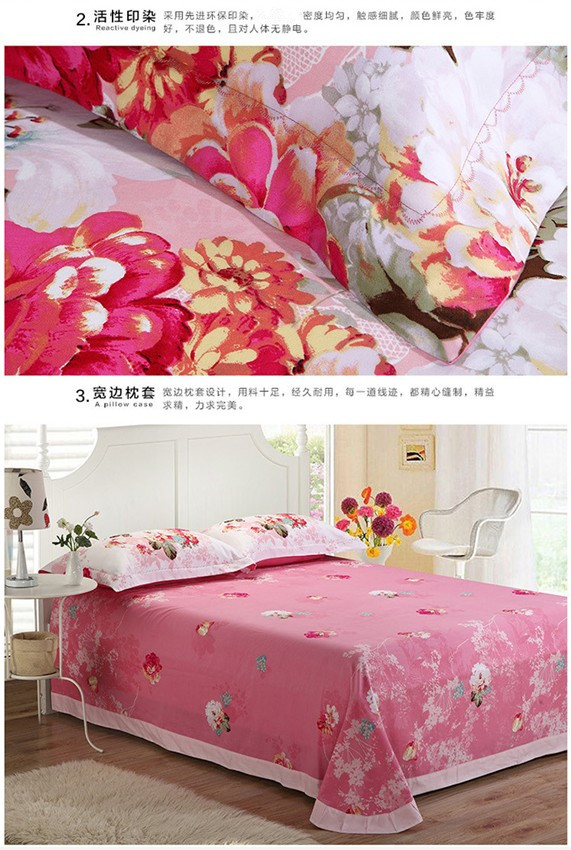 Để đạt được chính hãng Thủy dệt bông chải denim giường bông vải quilt cưới dày giường mùa đông - Bộ đồ giường bốn mảnh chăn ga tencel