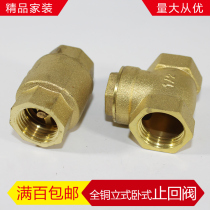 Full copper horizontal check valve vertical check valve stop valve water pump valve bottom valve check back 4 points 6 points 1 1 inch 1 2 3 4