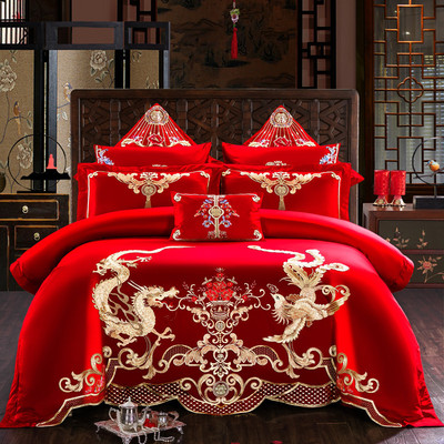 罗霓欧正品80支长绒棉婚庆四件套结婚全棉六件套八件套纯棉十件套