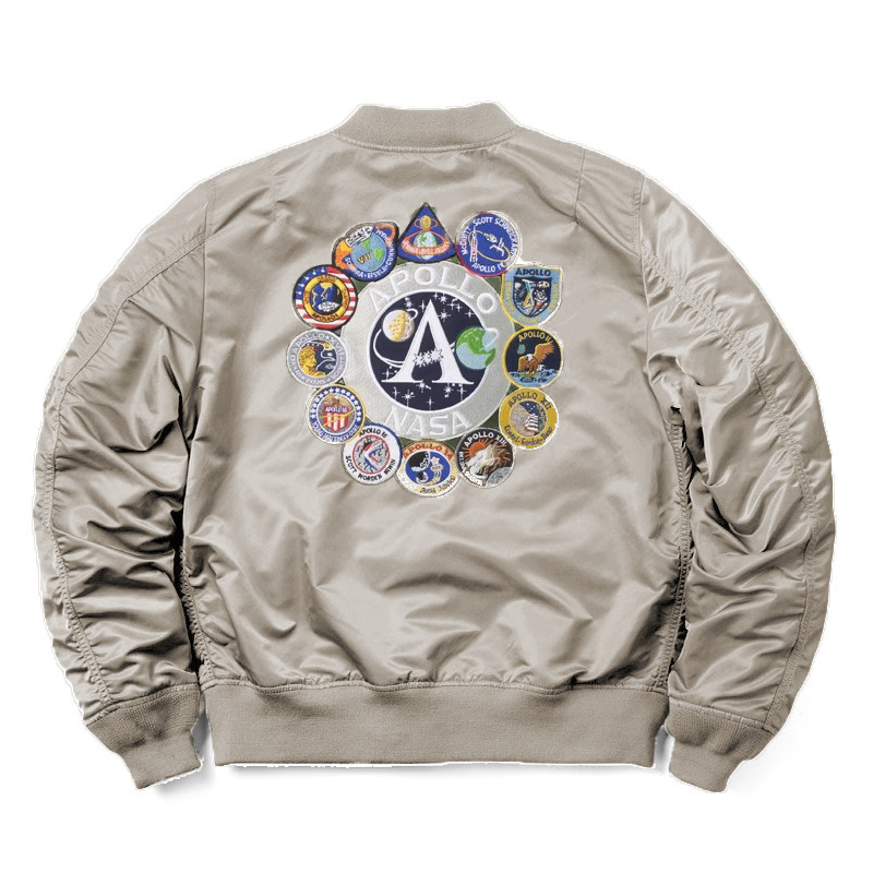 Spring and Autumn Nasa Collaboration Apollo American Space Agency Pilot Jacket Loose Short Style Oversize Couple Women's