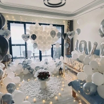 Proposal interior decoration props confession Chinese Valentines Day KT board background balloon romantic room outside scene