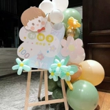 Лучший макет на день рождения пользовательский название KT Ban Yingbin Benbu Babies Banquet Banquet Banquet Banquet заявил воздушный шар для украшения