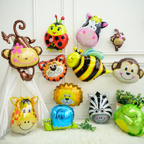 Baby birthday cloth balloon set scene decoration animal insect cartoon party balloon childrens toy snail aluminum film