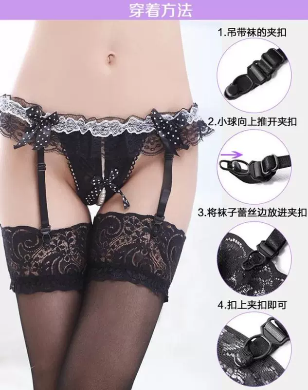 Garter ren gợi cảm với ngọc trai massage tập tin mở garter dễ thương tiếp xúc với phụ nữ gợi cảm bộ đồ lót gợi cảm nịt bít tất bằng da pu