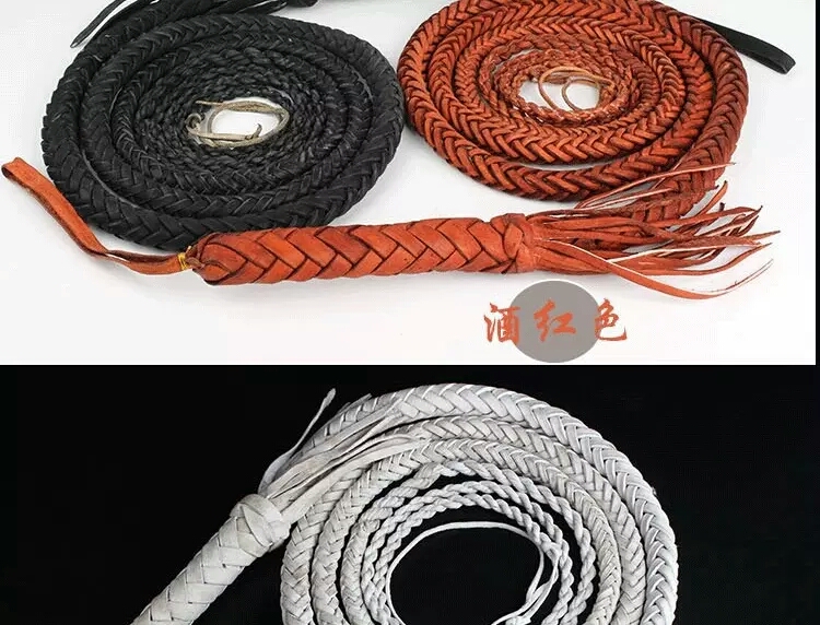 Manufacturer Direct Camp Non-woody handle Full skin Bull Leather Whip Fitness whip Whip Whip Long Whip martial Martial Body Whip