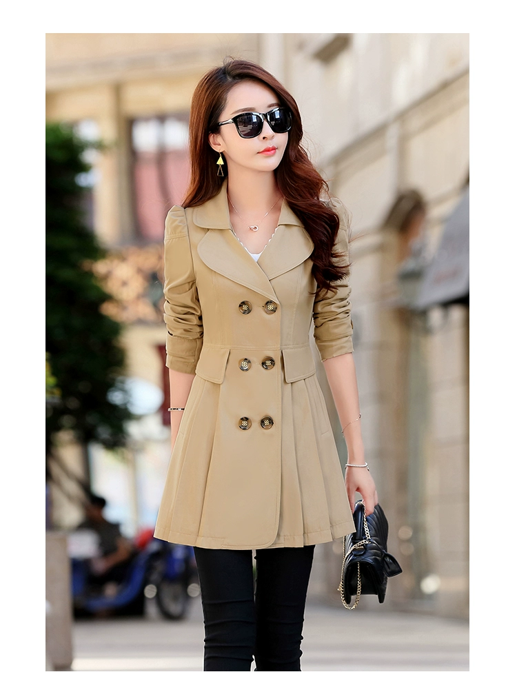 long bubble coat 2022 autumn new women's Korean version fashion and elegant office slim temperament coat windbreaker parka coat