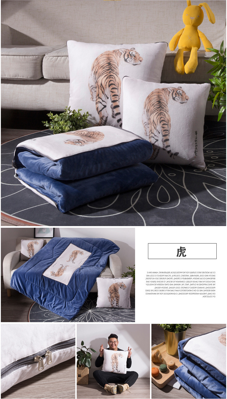 Gối chăn đôi sử dụng dễ thương mùa hè máy lạnh là đệm văn phòng sofa gối có thể tùy chỉnh gối tựa đầu cao su non