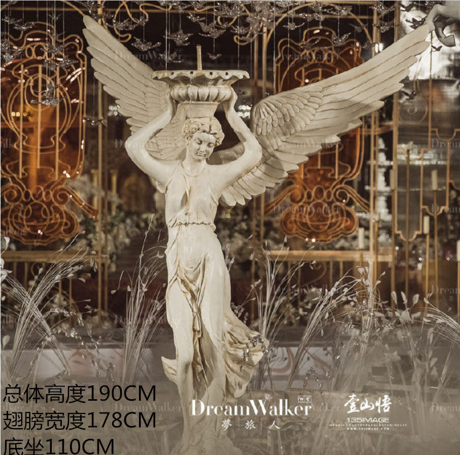 Goddess Angels Flowing Water Wedding Fountain Wedding fountain Wedding Prop Hotel Movie spray pool Sculpture Handicraft Wedding Pendulum-Taobao