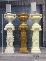 Golden wedding props Road introduction FRP new twill trophy European Roman column wedding catwalk welcome area