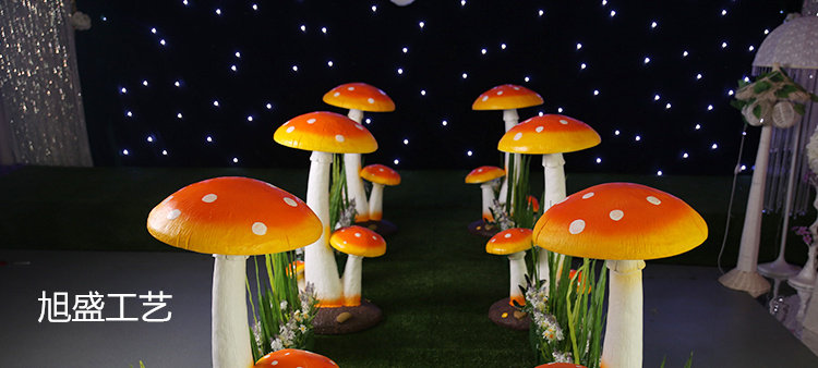GRP Wedding Celebration items Creative Wedding Decoration Pendulum Fitting Wedding Arrangement Forest Series Seven Colorful Mushrooms-Taobao