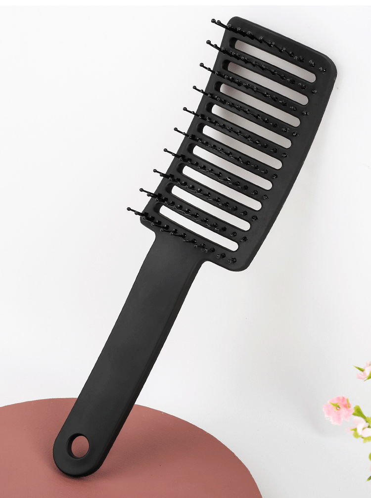 【中國直郵】 同源甄選 蓬髮梳 網紅排骨梳子 髮根蓬鬆 大彎梳 紅色1件