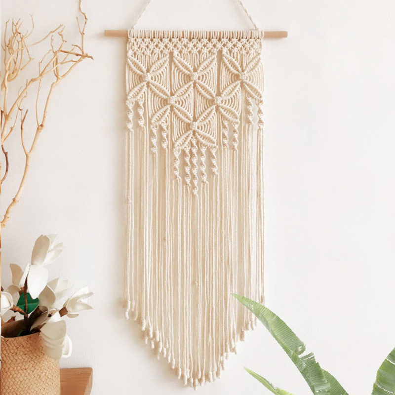 Hand-Woven Tapestry Room Shop Homestay Living Room Decoration Hanging Decoration Wall Nordic Bohemian Tassel Background Wall