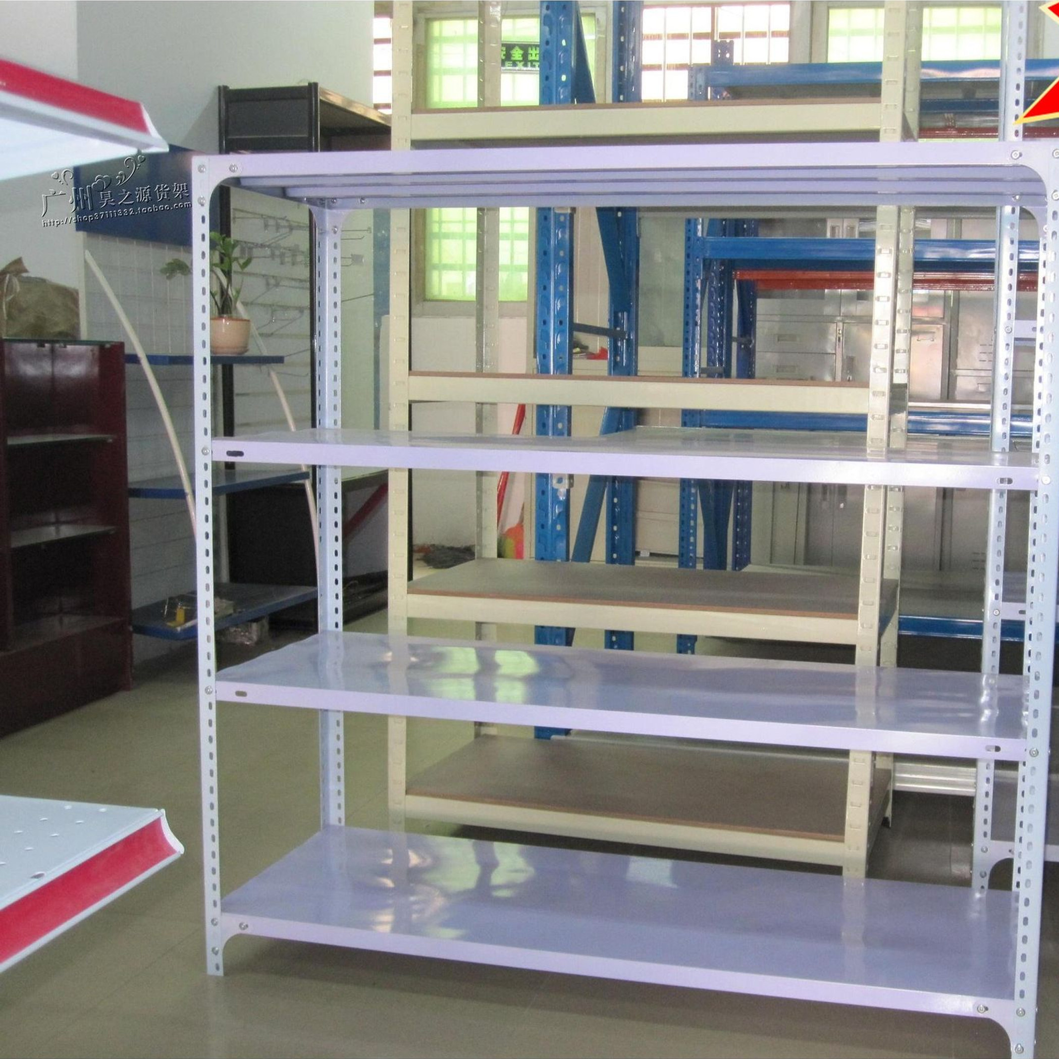 Household balcony light storage angle steel shelf express supermarket disassembly display rack multi-layer shelf