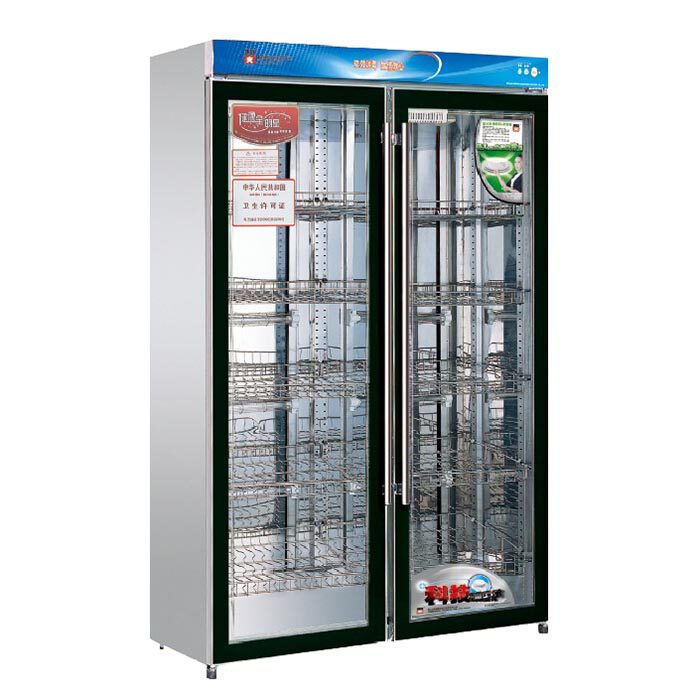 Concourt Disinfection Cabinet YTD1200A-KT1 Contrium Green Drill Double Door Disinfection Cabinet Cryogenic Disinfection Melamine Cutlery