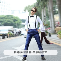 Рубашка, штаны, подтяжки, галстук-бабочка