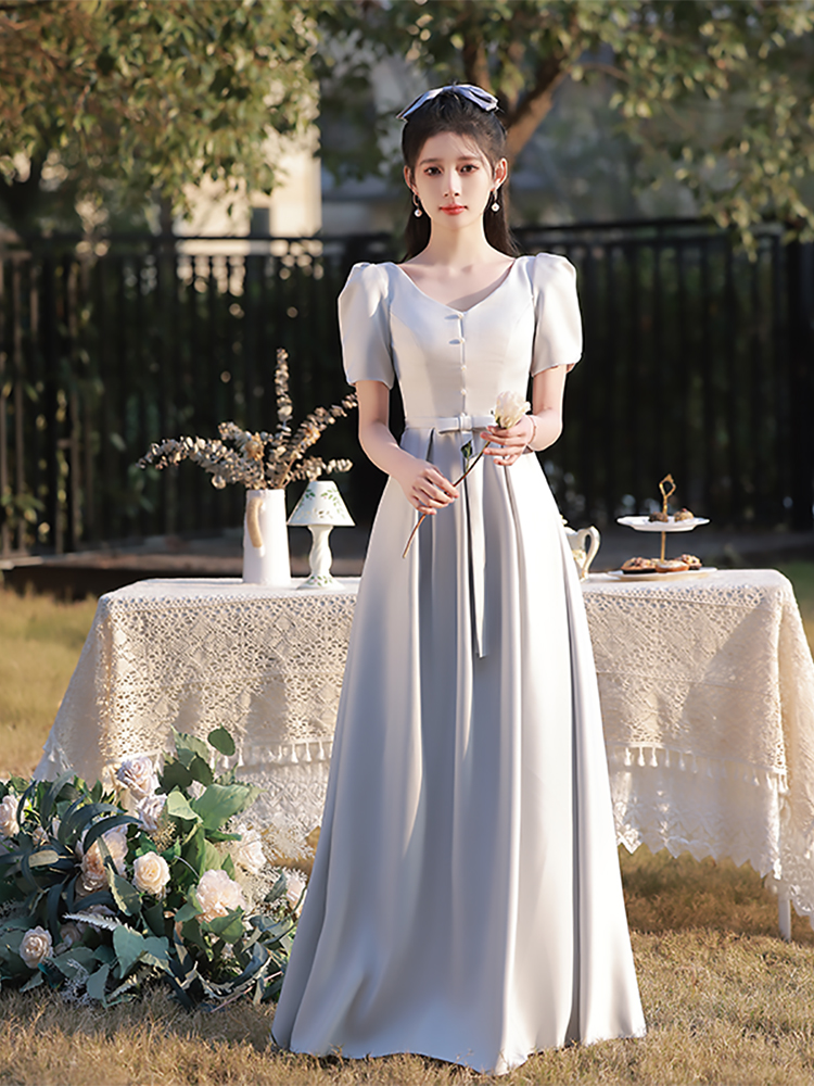  7XL+D long V -neck bag shoulder sleeve satin   + $0.79 
