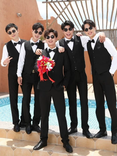 Прокат 2025 костюм мужской лучший мужчина бизнес -бизнес -формальный одежда профессионального корейского стиля лучшего человека свадьба