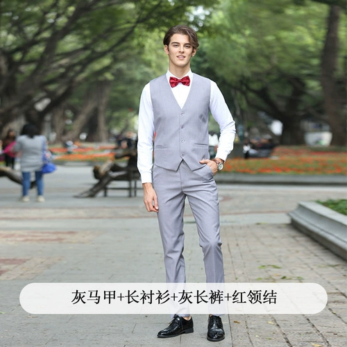 Пиджак классического кроя, мужской комплект для школьников, облегающий крой, в корейском стиле