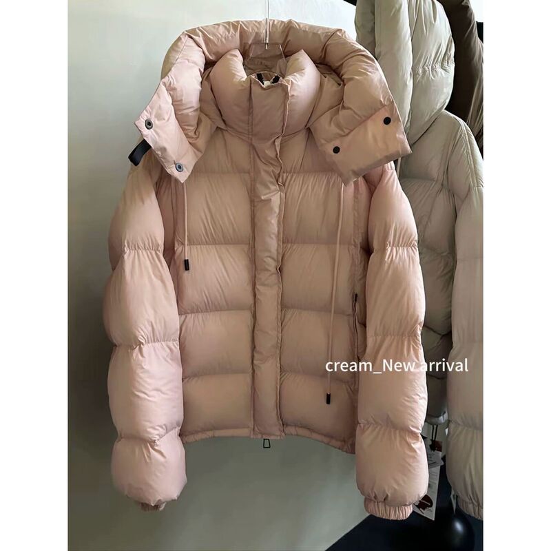 New Women's Short Hooded Thick Warm White Duck down Jacket, Fashionable and Versatile New Women's Short Hooded Thick Warm White Duck down Jacket, Fashionable and Versatile